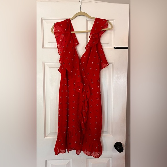 Wayf Vibrant Red Asymmetrical Dress - Picture 2 of 7